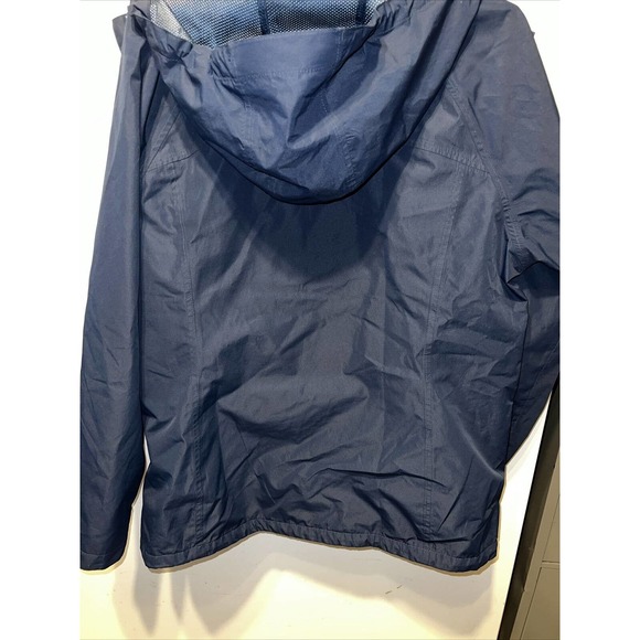 Eddie Bauer Rain Coat Womens Size XL Hooded Jacket Blue Barely Worn Mesh Lined - Picture 9 of 9